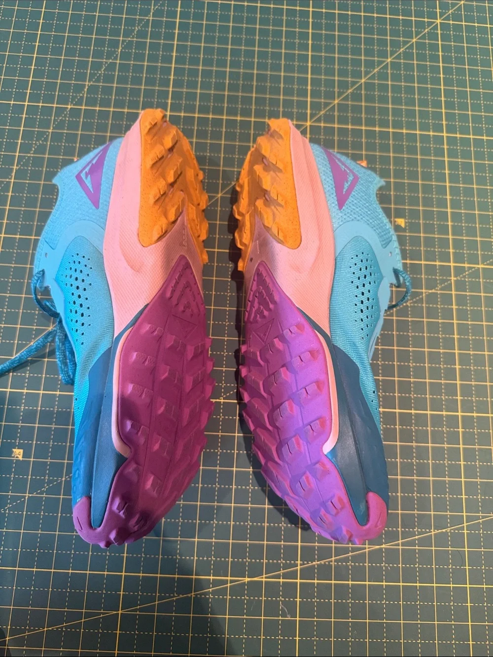 Nike Women's Teal Blue and purple  Athletic Running Shoes. Worn once.